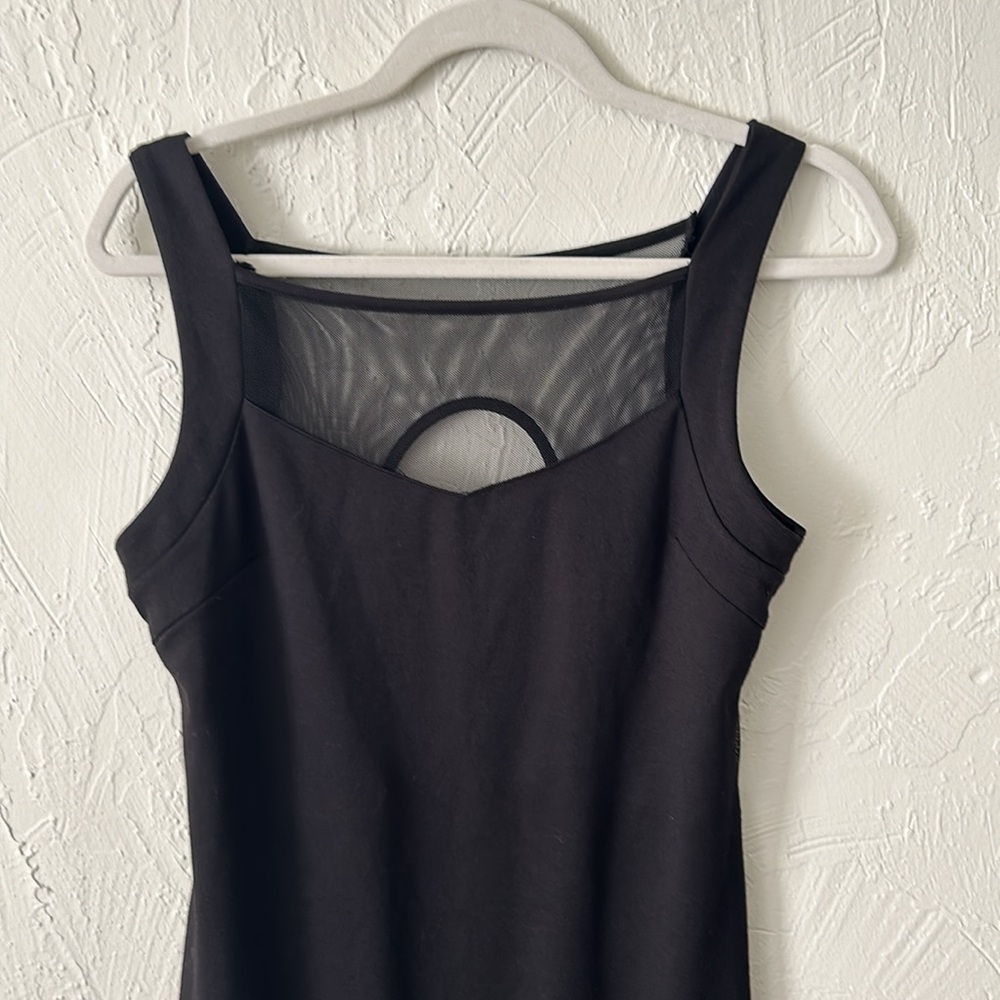 Black body-con mesh cut out mini dress - Picture 2 of 5